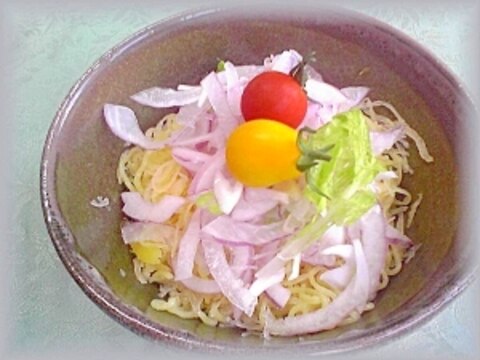 そうめん瓜：麺＝１：１　ベジタリアンな冷やし中華♪